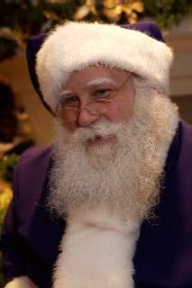 Santa Joe in his purple Vikings suit